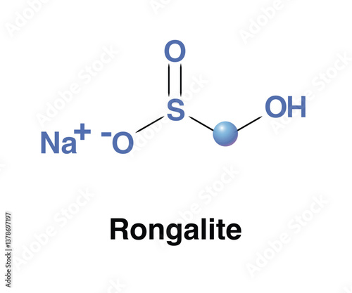 Rongalite is listed in the European Cosmetics Directive as sodium oxymethylene sulfoxylate. Dye Industry Vector Illustration