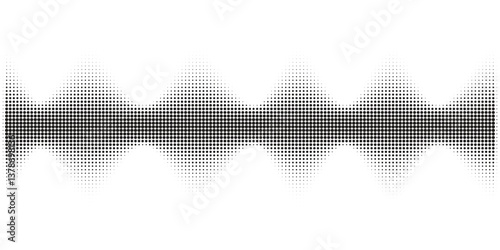 Black sound waves on white background - Music wave frequency or equaliser audio lines and digital voice volume visualisation vector set isolated illustrations 