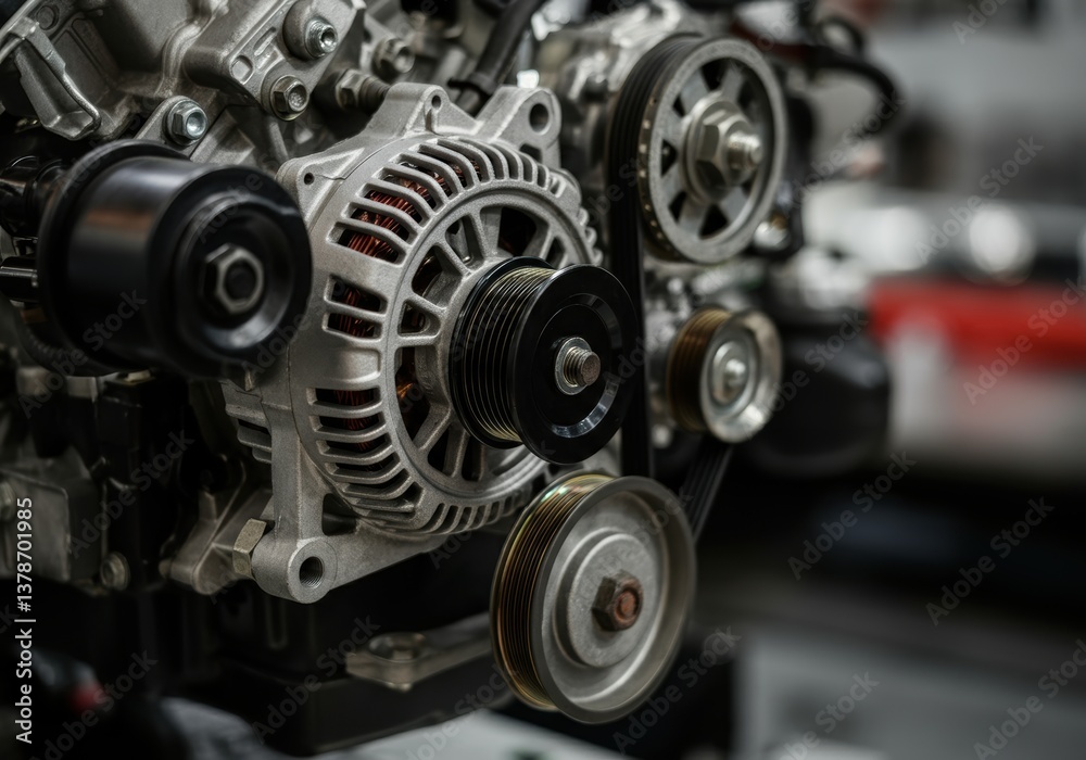 Close-up of a car engine showcasing intricate mechanical components Close-up of a car engine showcasing intricate mechanical components