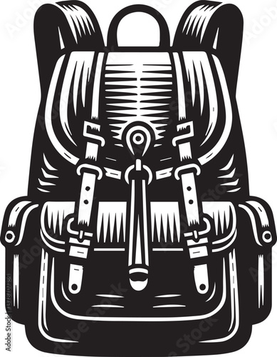 school bag, vector illustration of a bag, bag icon, school bag silhouette vector illustration design on white background.