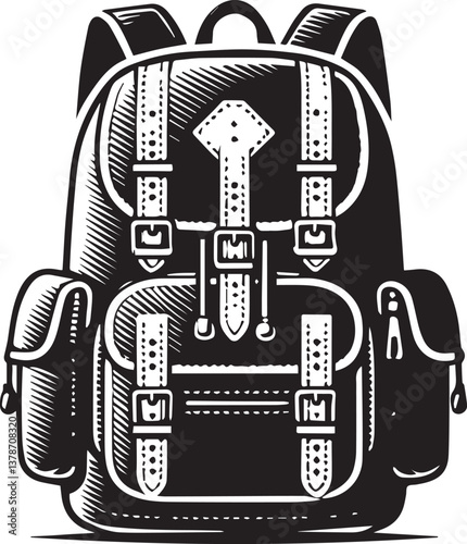 school bag, vector illustration of a bag, bag icon, school bag silhouette vector illustration design on white background.