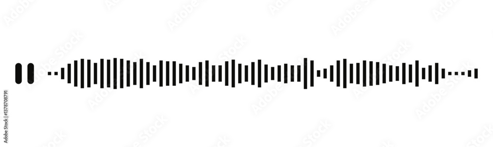 Black sound waves on white background - Music wave frequency or equaliser audio lines and digital voice volume visualisation vector set isolated illustrations Black sound waves on white background - Music wave frequency or equaliser audio lines and digital voice volume visualisation vector set isolated illustrations