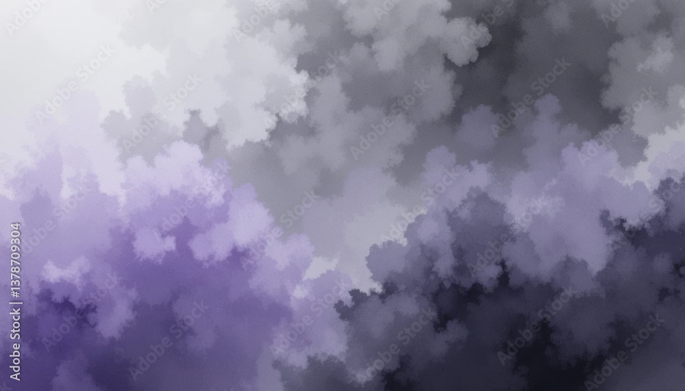 Fototapeta premium Abstract Purple and Gray Swirls A Dreamy Digital Painting