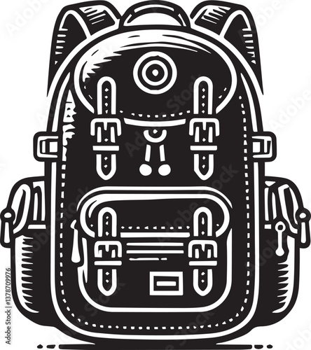 school bag, vector illustration of a bag, bag icon, school bag silhouette vector illustration design on white background.