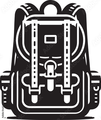 school bag, vector illustration of a bag, bag icon, school bag silhouette vector illustration design on white background.