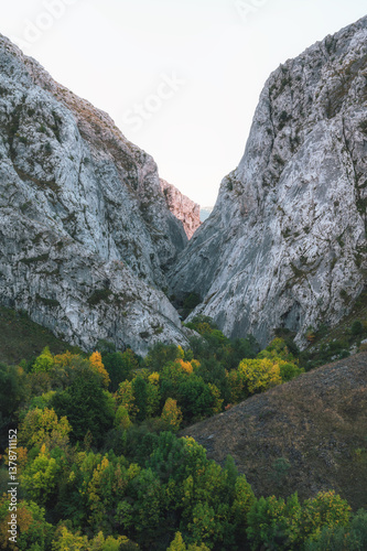 Magnificent mountain scenery at dawn
