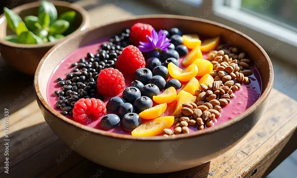Vibrant Berry Smoothie Bowl: A Delightful Blend of Freshness Vibrant Berry Smoothie Bowl: A Delightful Blend of Freshness