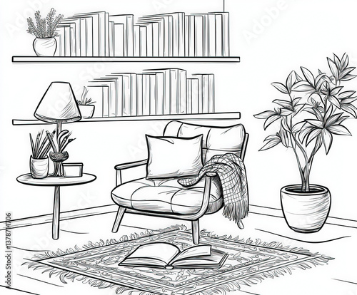 A cozy corner for reading Q...