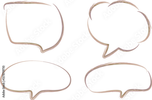 light brown mocha color pattern decorative doodle speech bubbles