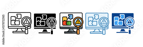 Network Monitoring  Icon Set Multiple Style Collection