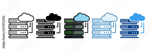 Data Storage  Icon Set Multiple Style Collection
