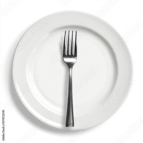 plate and fork isolated