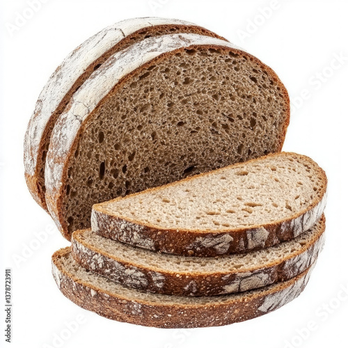 rye bread isolated