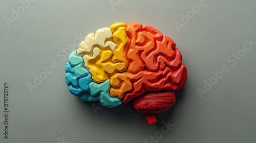 human brain on a white background