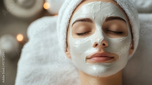 Relaxing Facial Mask Treatment, Pampering Skincare Routine
