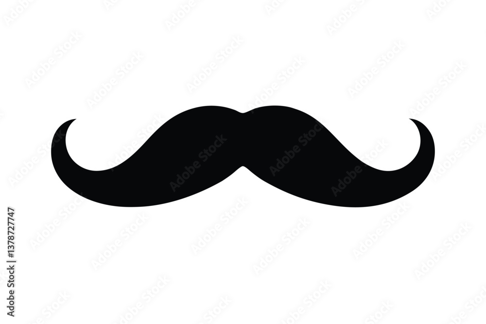 Mustache vector silhouette Mustache vector silhouette