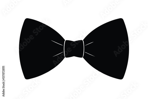 Bow tie vector silhouette
