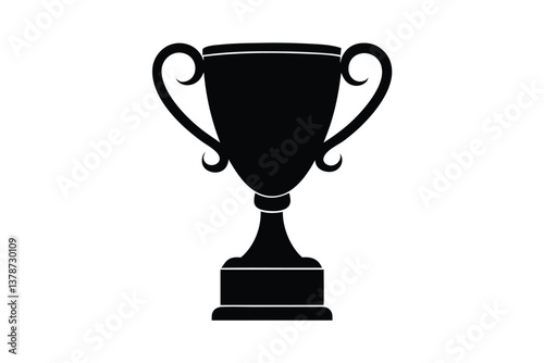 Trophy vector silhouette
