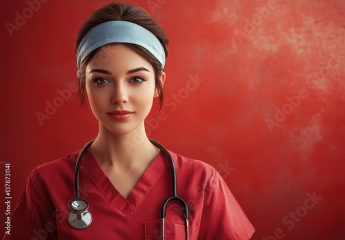 female doctor with stethoscope
