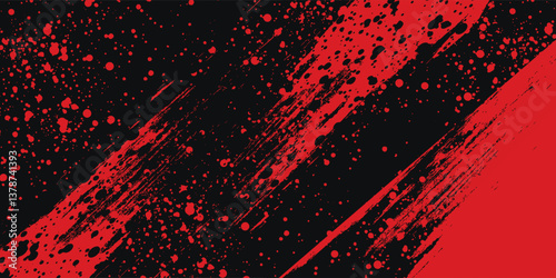 Background, contrast red and black color abstract template for business design. Technology style. You can use it for advertising, sports posters, templates, business presentations. Vector illustration
