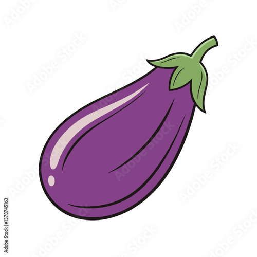 eggplant vector Design, isolated on a white background