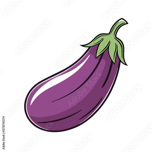 eggplant vector Design, isolated on a white background