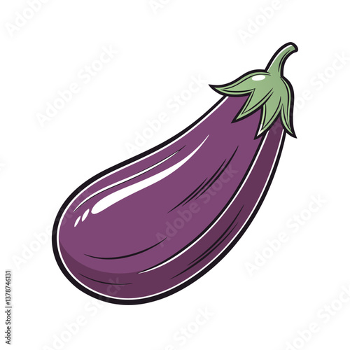 eggplant vector Design, isolated on a white background