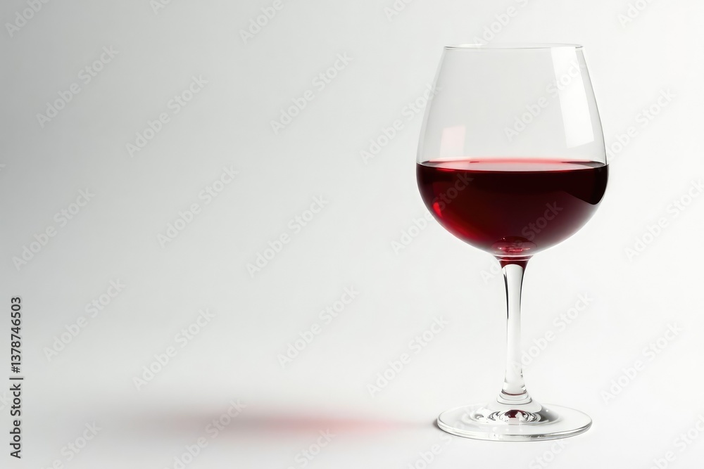 Deep red wine in elegant glass, pristine white backdrop, photography, wine tasting, wine bottle Deep red wine in elegant glass, pristine white backdrop, photography, wine tasting, wine bottle
