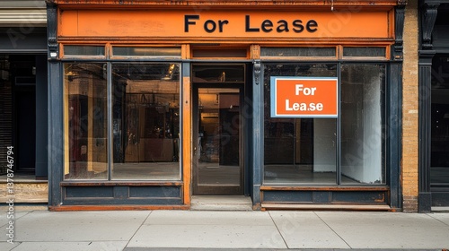 Commercial storefront with a 'For Lease' sign displaying opportunity and availability