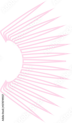 Neon contour lines arranged in a circular format with an irradiating glow form a radial pattern.