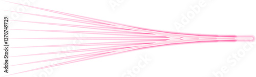 Parallel neon contour lines converge towards a single point, forming a directional path.