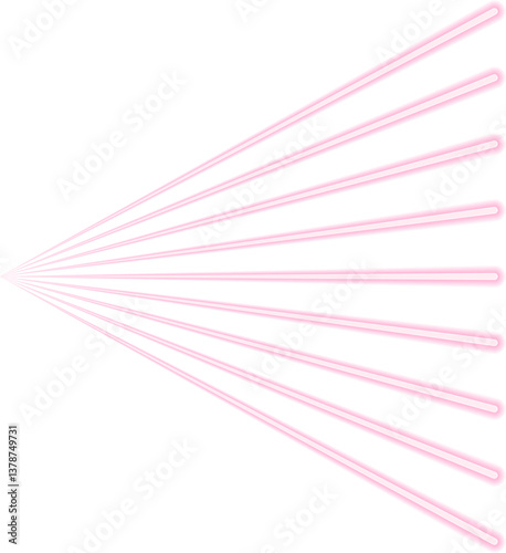 Neon contour lines emerge from a single point and radiate outward in a dynamic formation.