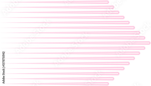 Parallel neon contour lines form an arrow-like shape with pointed ends.