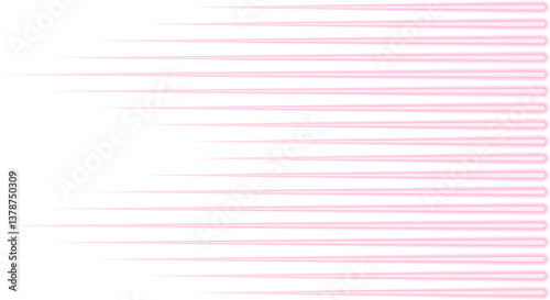 Parallel neon-effect lines extend from an end featuring two triangular forms, enhancing the sense of motion.