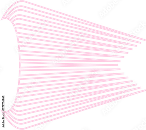 Parallel neon-effect lines conclude with an oval-shaped end, adding smooth curvature to the design.