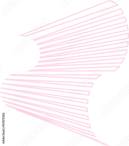 Parallel contour lines forming a wave shape, creating a 3D-like effect.