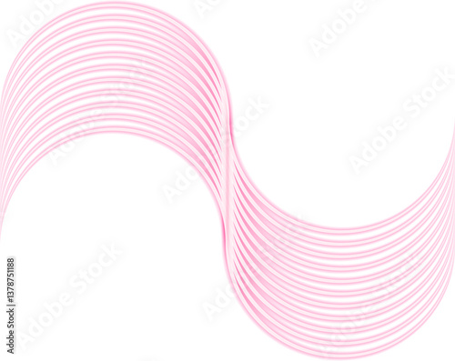 Parallel contour lines that flow in a smooth wave pattern.