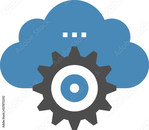 cloud computing flat web icon concept