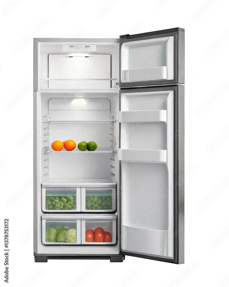 Refrigerator isolated on a transparent background. Refrigerator isolated on a transparent background.
