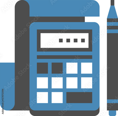 accounting flat web icon concept