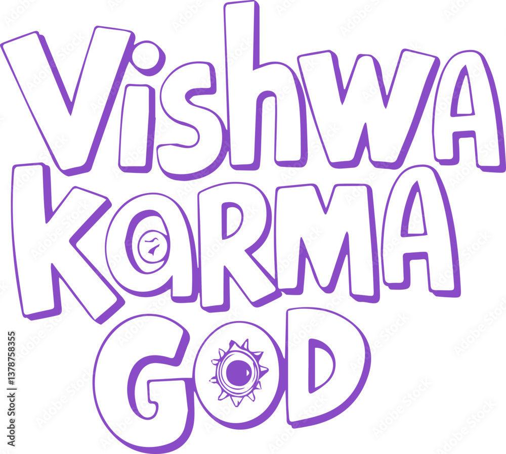 Vishwakarma God - Colorful Mythological Illustration. Vishwakarma God - Colorful Mythological Illustration.