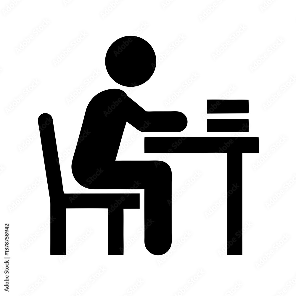 Silhouette of a person reading a book at a desk Silhouette of a person reading a book at a desk