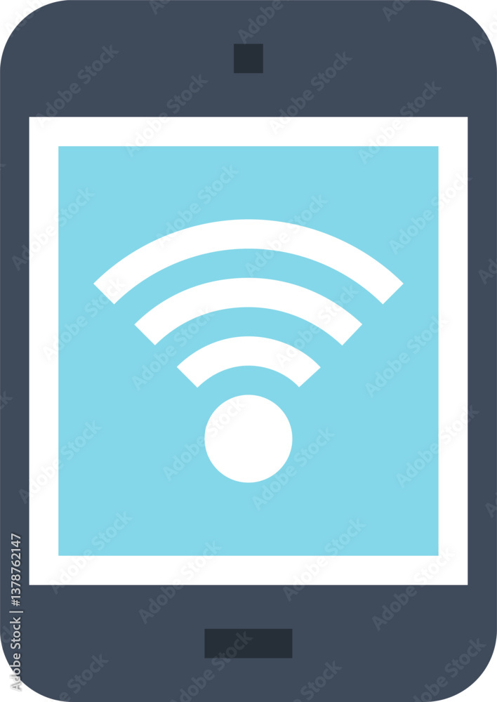 free wifi area flat web icon concept free wifi area flat web icon concept