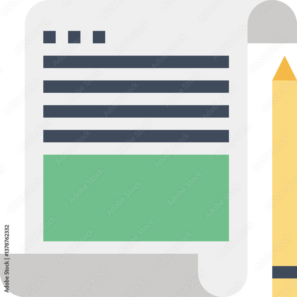 Obraz premium scroll flat web icon concept