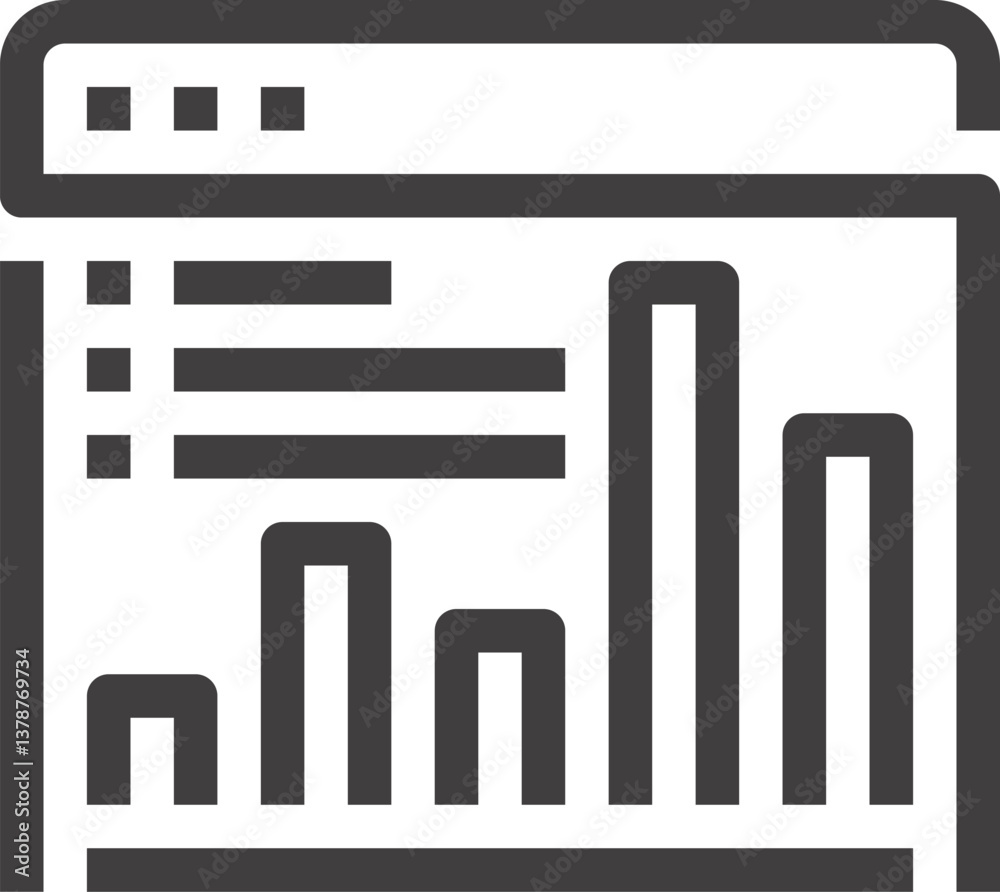 statistics flat line web icon concept statistics flat line web icon concept