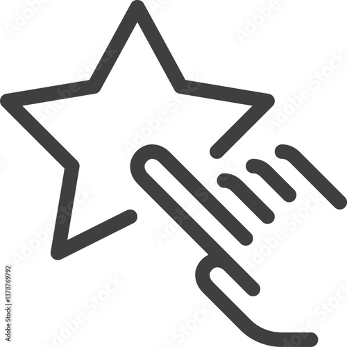 leave review flat line web icon concept