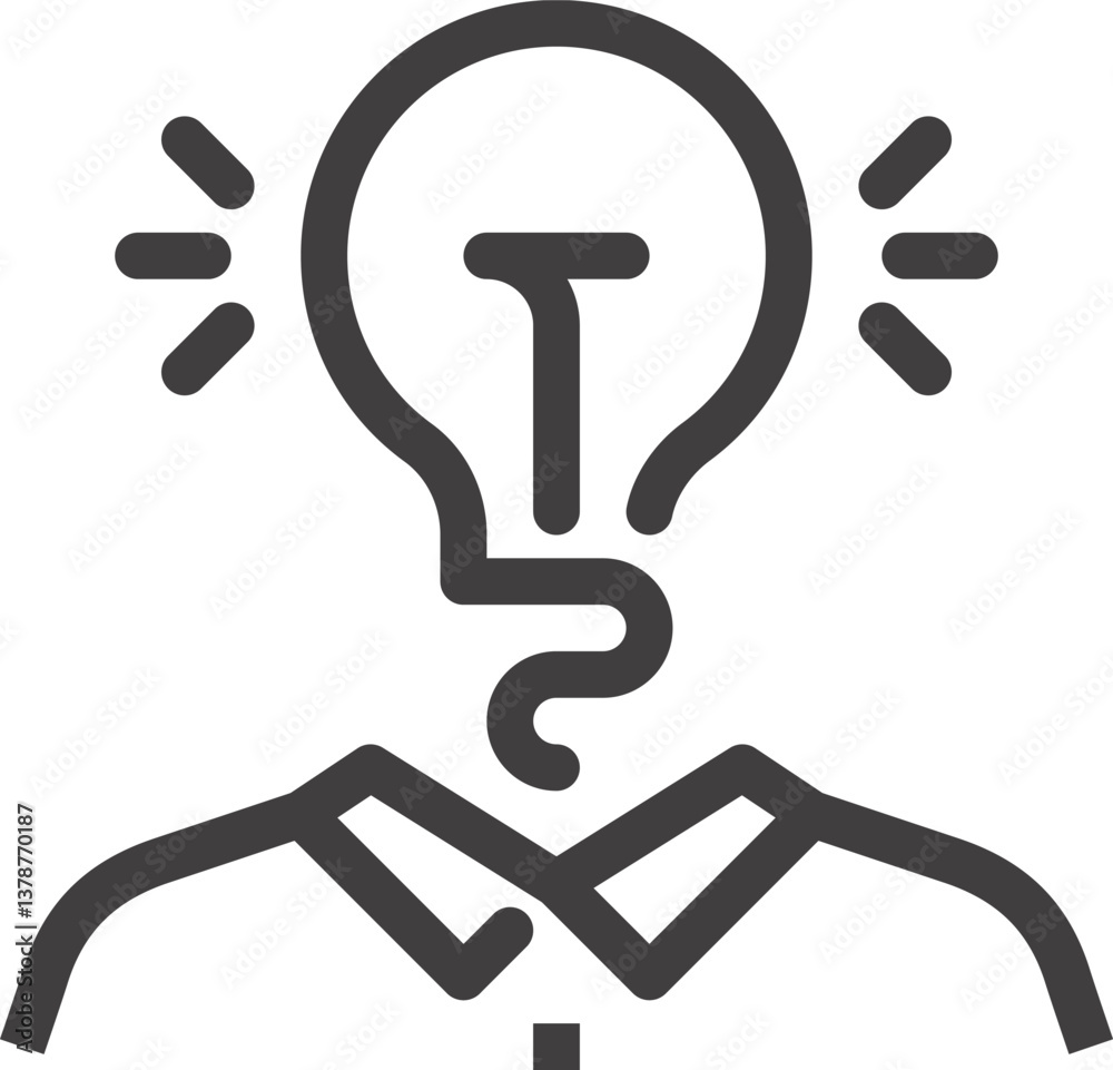 business ideas flat line web icon concept business ideas flat line web icon concept