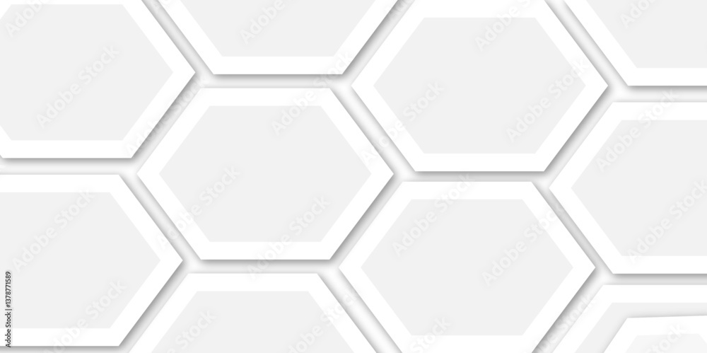 Abstract geometric technology 3d white light structure technology out line hexagon polygonal honeycomb luxury pattern vector background. Abstract geometric technology 3d white light structure technology out line hexagon polygonal honeycomb luxury pattern vector background.