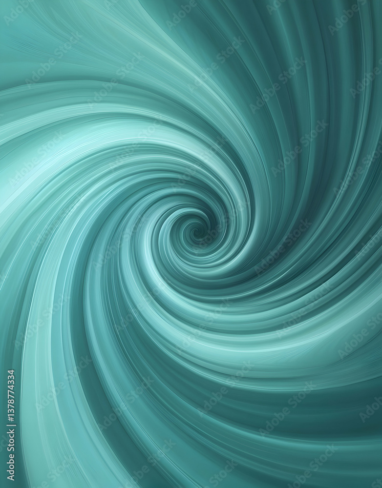 A teal spiral background with light green accents, perfect for creating an elegant and modern design element A teal spiral background with light green accents, perfect for creating an elegant and modern design element