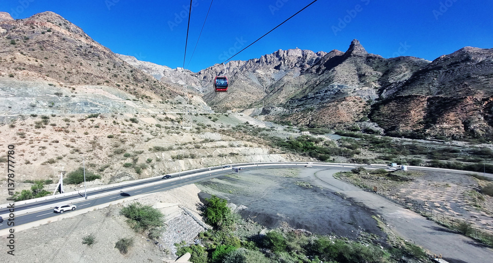 Obraz premium Taif scenery view from Al Hada Cable Car